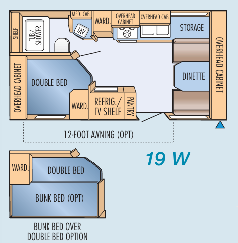 View 2005 Jayco Jay Feather LGT 19W complete specs and manufacturer brochures