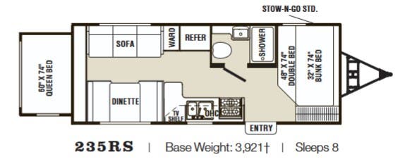 View 2008 Coachmen Captiva Ultra Lite 235RS complete specs and manufacturer brochures
