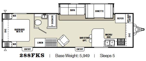 View 2009 Coachmen Captiva Ultra Lite 288FKS complete specs and manufacturer brochures