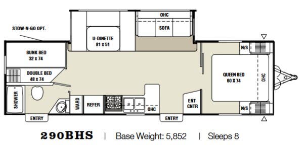View 2009 Coachmen Captiva Ultra Lite 290BHS complete specs and manufacturer brochures