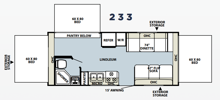 View 2009 Forest River Rockwood Roo 233 complete specs and manufacturer brochures
