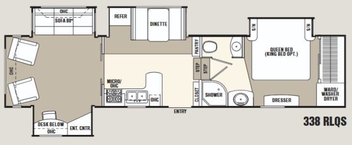 View 2010 Coachmen Wyoming  338 RLQS complete specs and manufacturer brochures