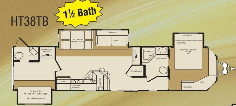 View 2010 CrossRoads Hampton HT38TB complete specs and manufacturer brochures