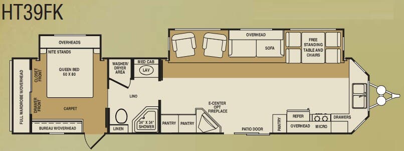 View 2010 CrossRoads Hampton HT39FK complete specs and manufacturer brochures