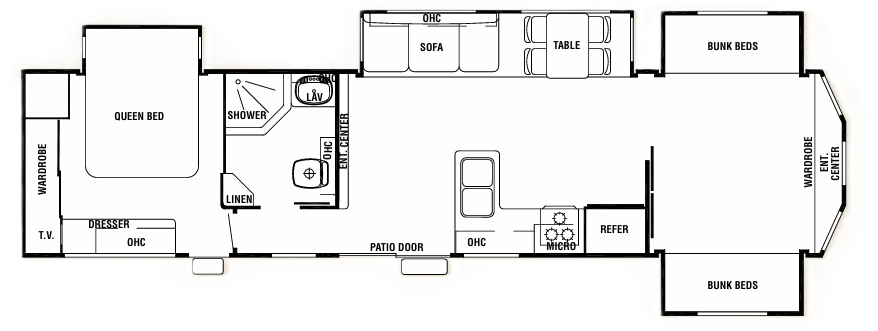 View 2010 Forest River Cedar Creek Cottage 40CBH complete specs and manufacturer brochures