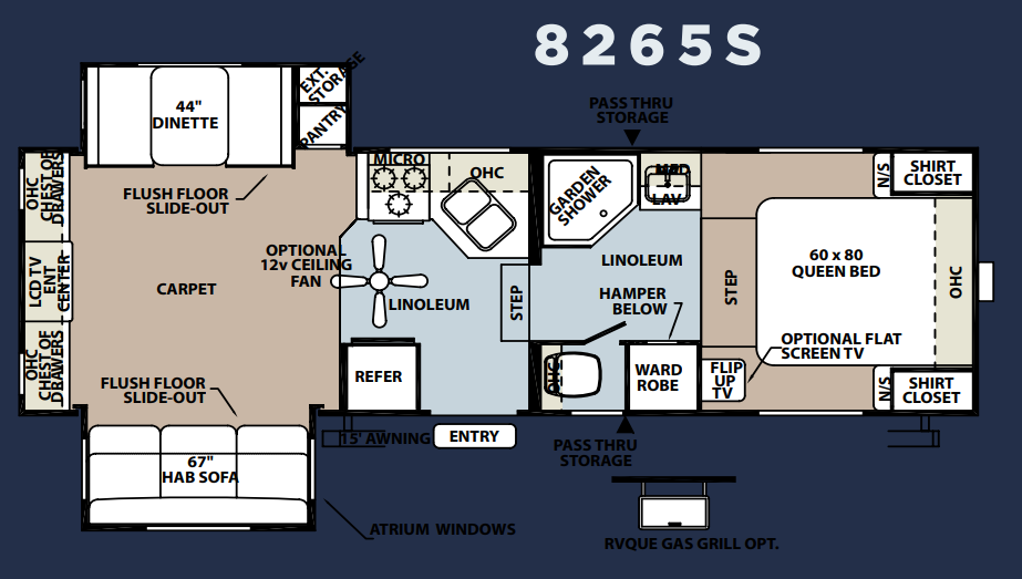 View 2010 Forest River Rockwood Signature Ultra Lite 8265S complete specs and manufacturer brochures