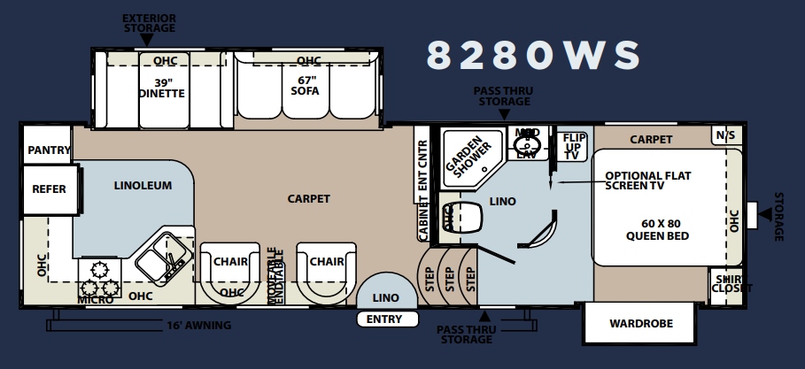 View 2010 Forest River Rockwood Signature Ultra Lite 8280WS complete specs and manufacturer brochures
