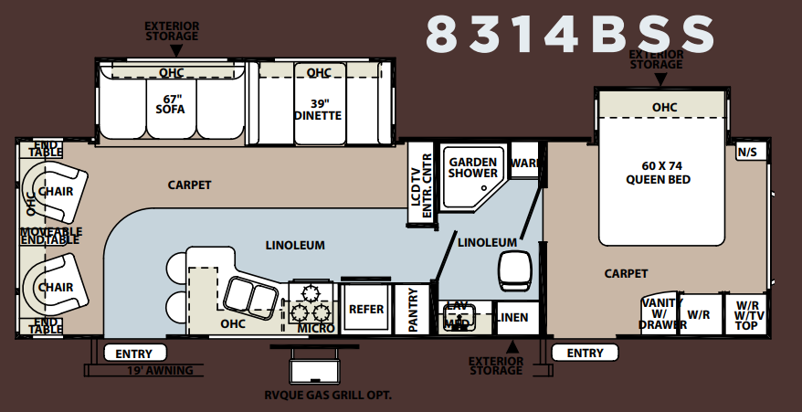 View 2010 Forest River Rockwood Signature Ultra Lite 8314BSS complete specs and manufacturer brochures