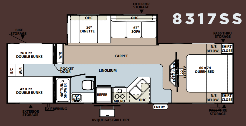 View 2010 Forest River Rockwood Signature Ultra Lite 8317SS complete specs and manufacturer brochures