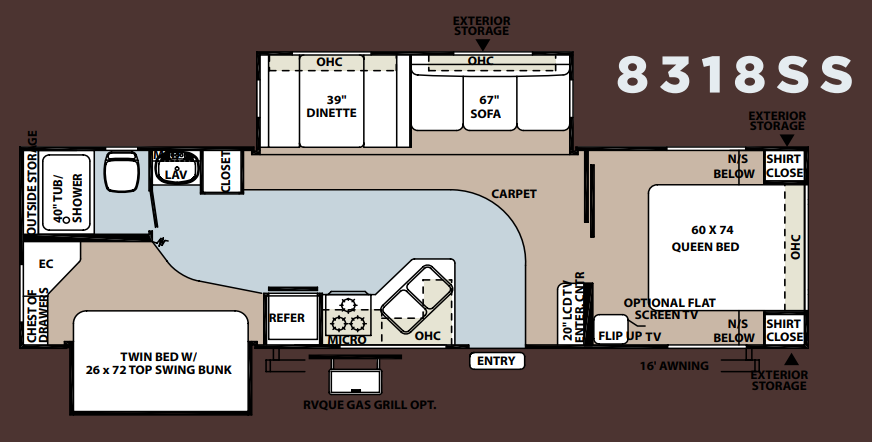 View 2010 Forest River Rockwood Signature Ultra Lite 8318SS complete specs and manufacturer brochures