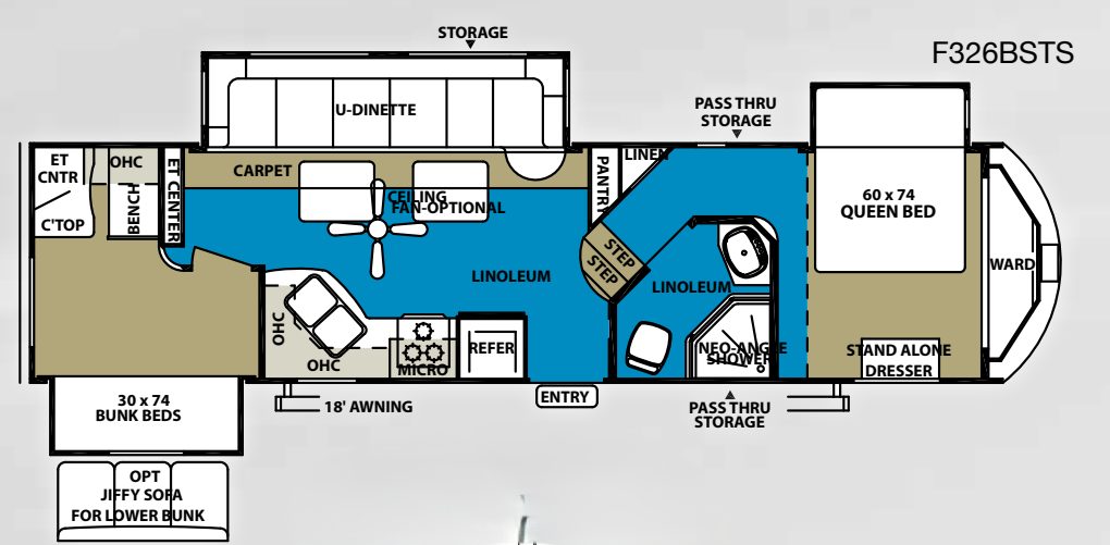 View 2010 Forest River Wildwood Heritage Glen 326BSTS complete specs and manufacturer brochures