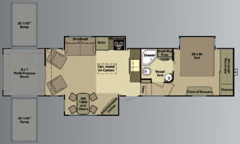 View 2010 Highland Ridge Open Range Rolling Thunder H345MPR complete specs and manufacturer brochures