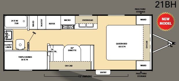 View 2011 Coachmen Catalina 21 BH complete specs and manufacturer brochures