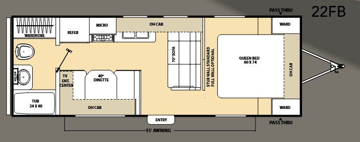 View 2011 Coachmen Catalina 22 FB complete specs and manufacturer brochures