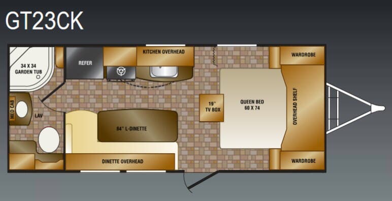 View 2011 CrossRoads Slingshot GT23CK complete specs and manufacturer brochures