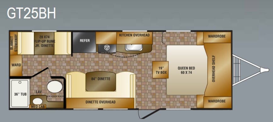 View 2011 CrossRoads Slingshot GT25BH complete specs and manufacturer brochures