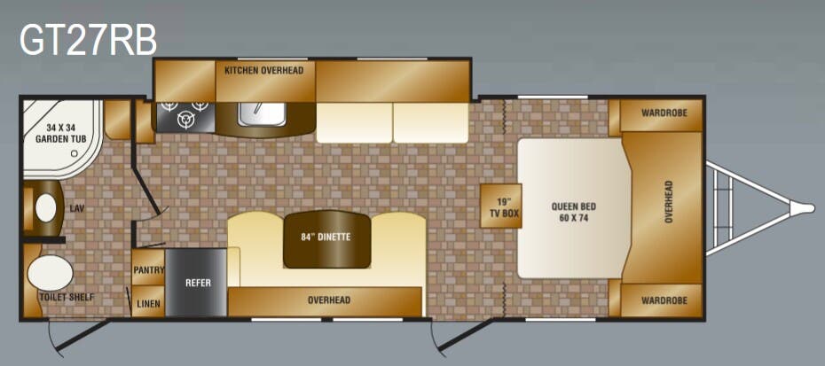 View 2011 CrossRoads Slingshot GT27RB complete specs and manufacturer brochures