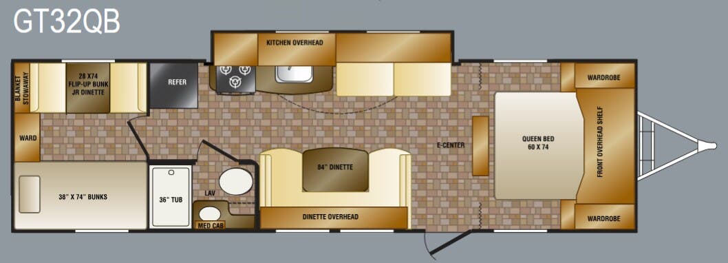 View 2011 CrossRoads Slingshot GT32QB complete specs and manufacturer brochures