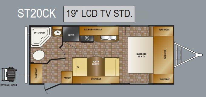 View 2011 CrossRoads Sunset Trail Lite Weight ST20CK complete specs and manufacturer brochures