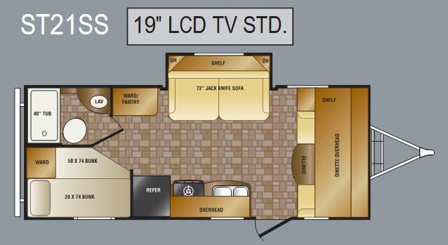 View 2011 CrossRoads Sunset Trail Lite Weight ST21SS complete specs and manufacturer brochures