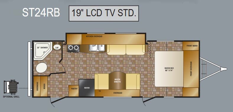 View 2011 CrossRoads Sunset Trail Lite Weight ST24RB complete specs and manufacturer brochures