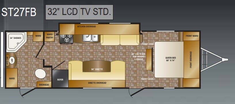 View 2011 CrossRoads Sunset Trail Lite Weight ST27FB complete specs and manufacturer brochures