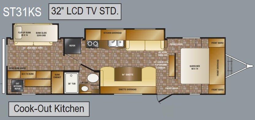 View 2011 CrossRoads Sunset Trail Lite Weight ST31KS complete specs and manufacturer brochures