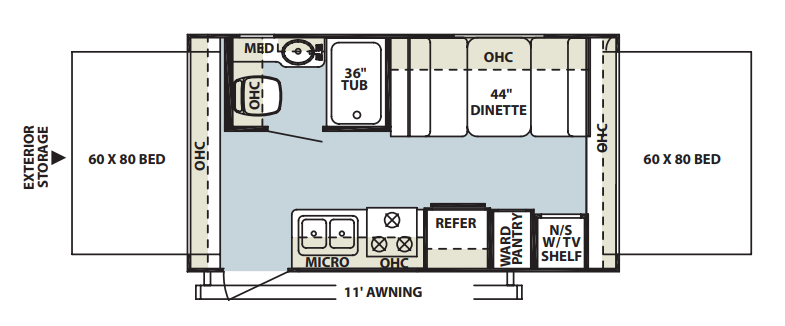 View 2011 Forest River Rockwood Roo 17 complete specs and manufacturer brochures