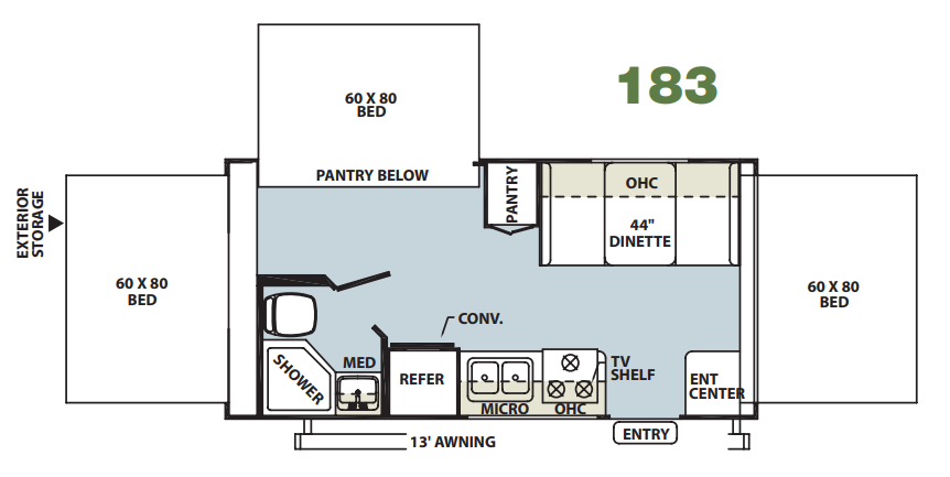 View 2011 Forest River Rockwood Roo 183 complete specs and manufacturer brochures