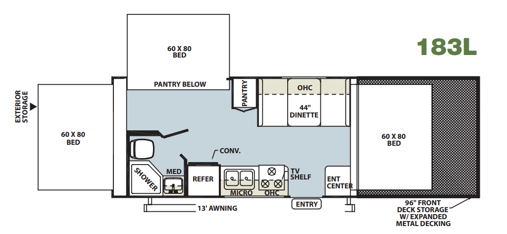 View 2011 Forest River Rockwood Roo 183L complete specs and manufacturer brochures