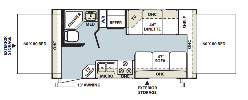 View 2011 Forest River Rockwood Roo 19 complete specs and manufacturer brochures
