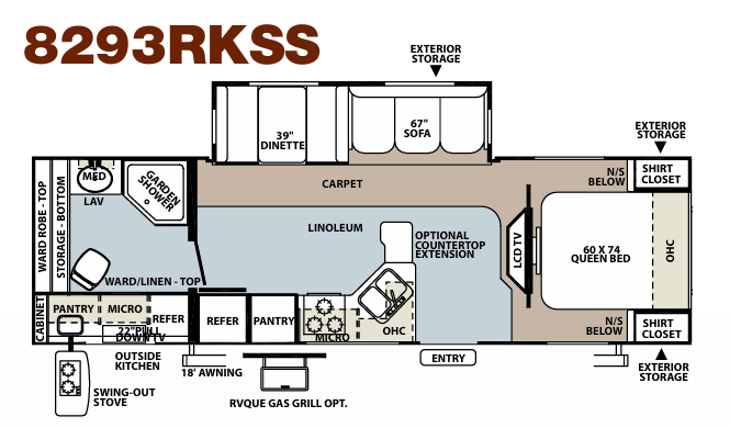 View 2011 Forest River Rockwood Signature Ultra Lite 8293RKBS complete specs and manufacturer brochures