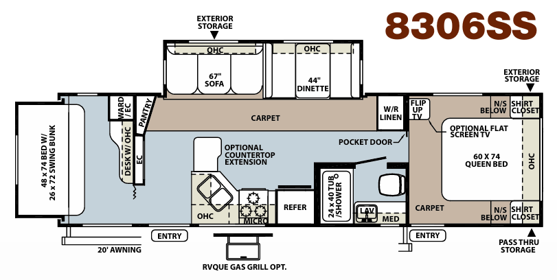 View 2011 Forest River Rockwood Signature Ultra Lite 8306SS complete specs and manufacturer brochures