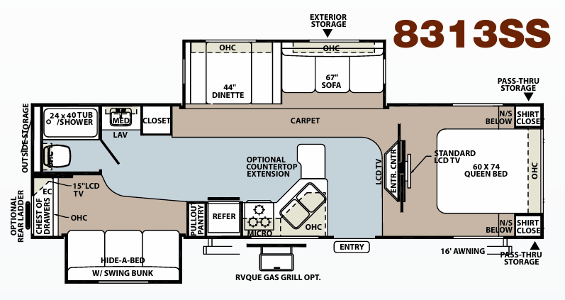 View 2011 Forest River Rockwood Signature Ultra Lite 8313SS complete specs and manufacturer brochures