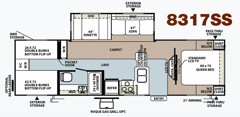 View 2011 Forest River Rockwood Signature Ultra Lite 8317SS complete specs and manufacturer brochures