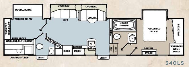 View 2012 Coachmen Brookstone Ruby 340LS complete specs and manufacturer brochures