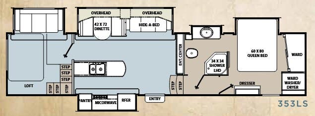 View 2012 Coachmen Brookstone Ruby 353LS complete specs and manufacturer brochures