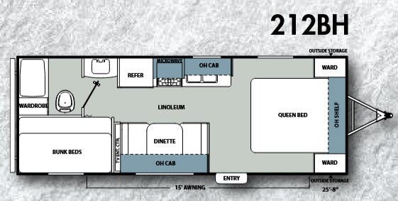 View 2012 Coachmen Catalina Santara 212BH complete specs and manufacturer brochures