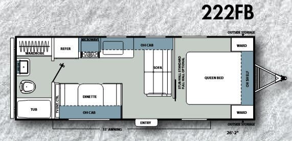 View 2012 Coachmen Catalina Santara 222FB complete specs and manufacturer brochures