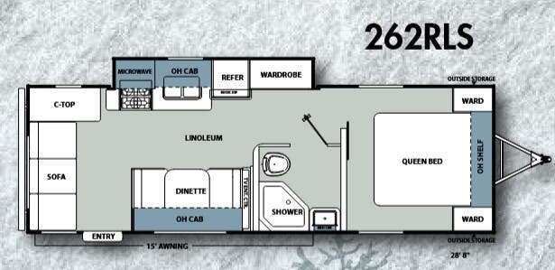 View 2012 Coachmen Catalina Santara 262RLS complete specs and manufacturer brochures