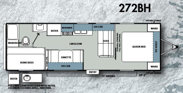 View 2012 Coachmen Catalina Santara 272BH complete specs and manufacturer brochures