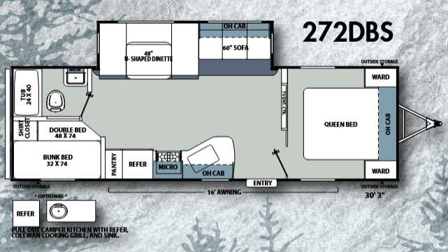 View 2012 Coachmen Catalina Santara 272DBS complete specs and manufacturer brochures