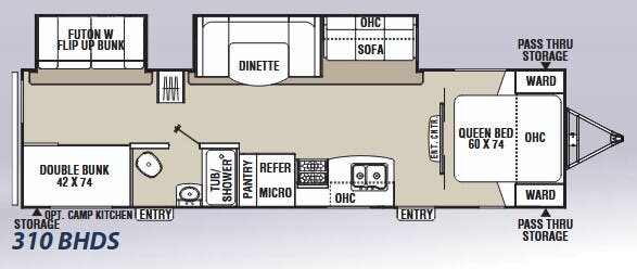 View 2012 Coachmen Freedom Express 310BHDS complete specs and manufacturer brochures