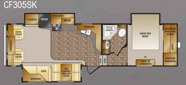 View 2012 CrossRoads Cruiser Patriot CF305SK complete specs and manufacturer brochures