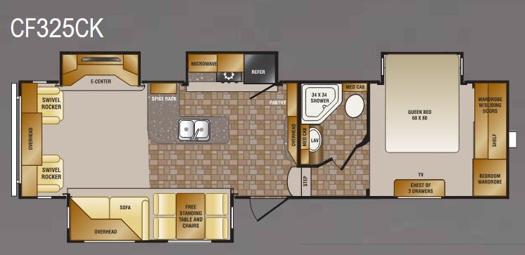 View 2012 CrossRoads Cruiser Patriot CF325CK complete specs and manufacturer brochures