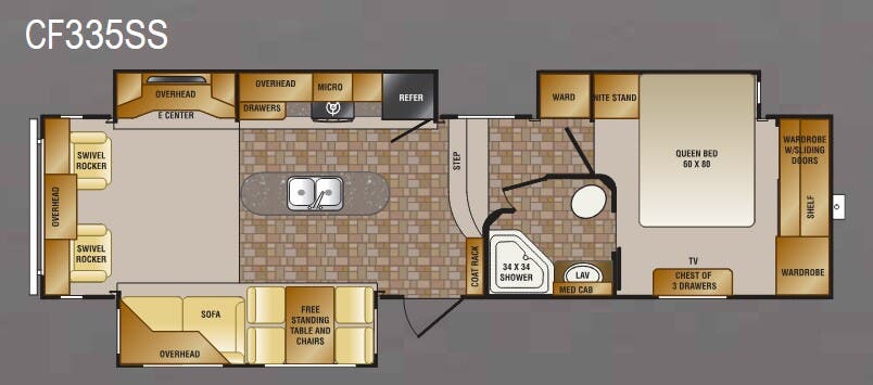 View 2012 CrossRoads Cruiser Patriot CF335SS complete specs and manufacturer brochures