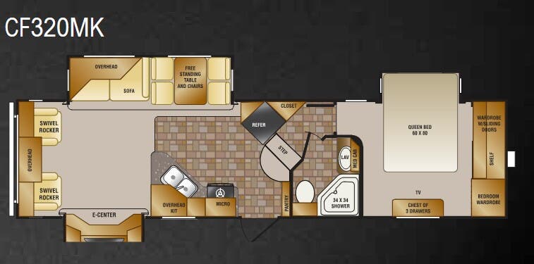 View 2012 CrossRoads Cruiser Sahara CF320MK complete specs and manufacturer brochures