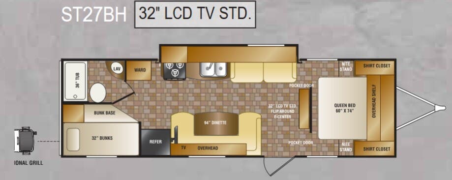 View 2012 CrossRoads Sunset Trail ST27BH complete specs and manufacturer brochures