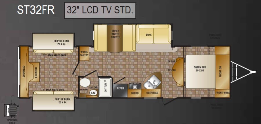 View 2012 CrossRoads Sunset Trail ST32FR complete specs and manufacturer brochures