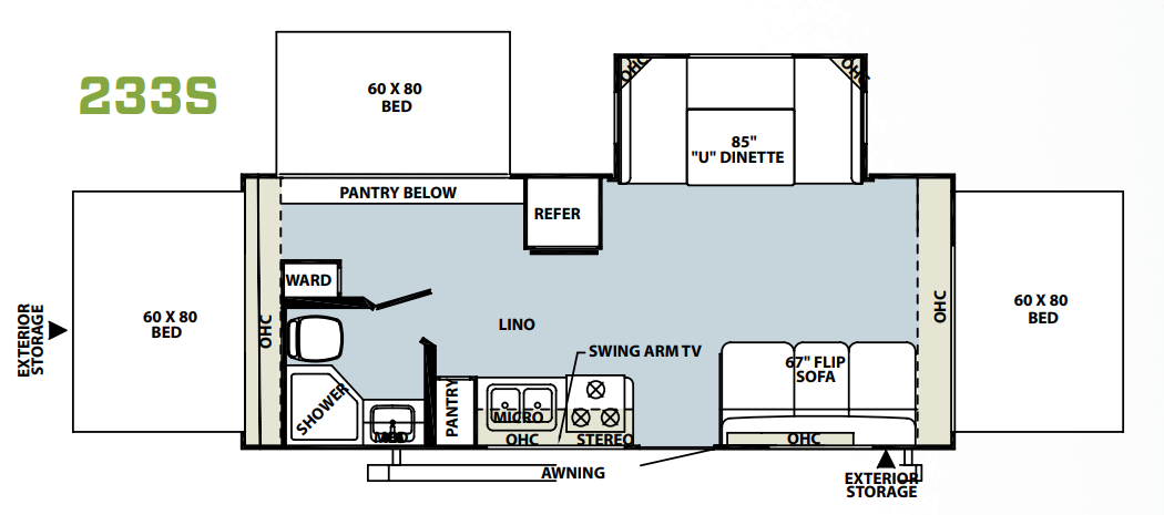 View 2012 Forest River Rockwood Roo 233S complete specs and manufacturer brochures